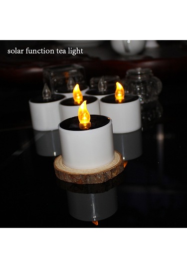 Maiyame 6 Adet Güneş Enerjili Sönük Işıklı Mumlar - Dış Mekan Dekorasyonu, Festivaller Ve Partiler İçin Gerçekçi Titreşim Efekti Sıcak Beyaz