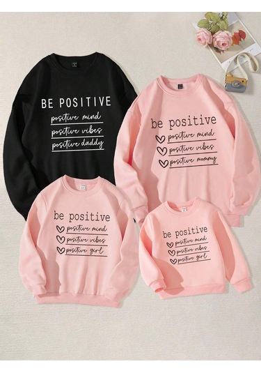 Coko Serisi 1Pc Slogan Graphic Lined Sweatshirt