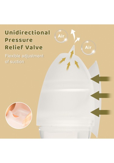 Mufunye Horigen Emzirme Sırasında Sızıntı Sütü Toplayan Silikon Göğüs Pompası - 60ml Kapasiteli
