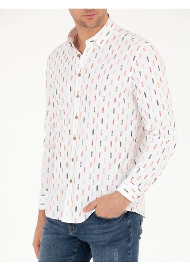 Cacharel Beyaz Regular Fit Uzun Kollu Gömlek 15841036