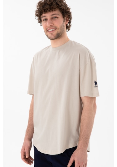 U.S. Polo Assn. Erkek Long Fit Bisiklet Yaka Taş Basic Tişört 50305988-VR049 U.S. Polo Assn. Erkek Long Fit Bisiklet Yaka Taş Basic Tişört 50305988-VR049