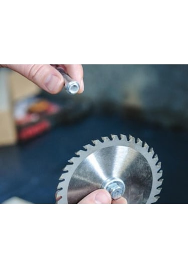 Daire Testere Bıçağı Ağaç Odun Ahşap Sunta Kesme Testeresi 115 mm 40 Diş + Matkap Aparatı