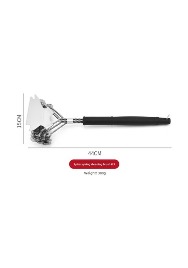 Youtek Çelik Fırça Mutfak Temizlik Aleti Tencere Altı Kirlilik Kaldıran Izgara Temizleyici Çift Başlı Paletli Spiral Yaylı Fırça Diğer
