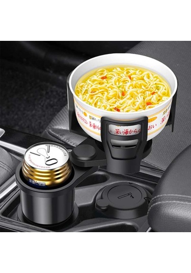 Ally 360° Döndürülebilir Araç Bardaklık 2Li Araç Içecek Tutacağı Siyah (197457222)