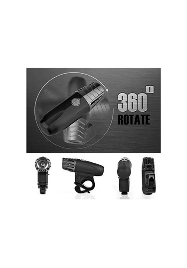 Youmex Usb Şarjlı Bisiklet Işık Seti - Ön Arka Işık Ve Zil, Ipx4 Su Geçirmez, 4+6 Mod, 360 Derece Döner, Ultra Parlak, Hafif Turuncu