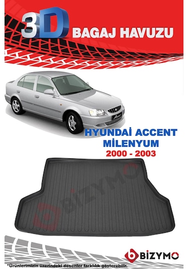 Hyundai Accent Milenyum 2000-2003 3D Bagaj Havuzu Bizymo