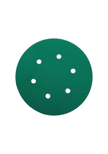 Yeşil Esnek Cırtlı Disk Zımpara 150 Mm 6 Delikli 80 Kum