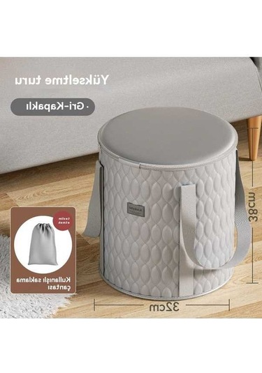 Didadodo Ev Kovası Taşınabilir Katlanabilir Ayak Banyosu-gri, Küçük Masa İle Gri
