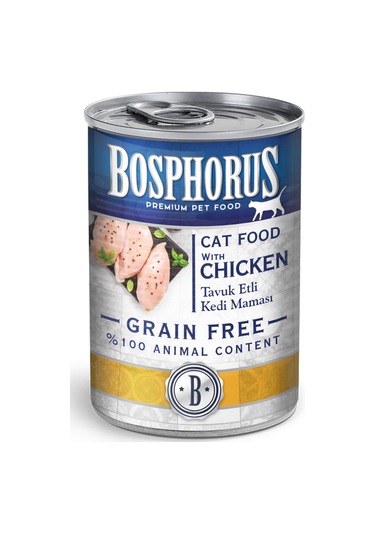 Bosphorus Tavuk Etli Kedi Konserve Maması 48 Adet X 415 Gr Parça Etli