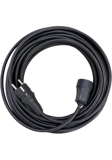 20 Mt 3x2,5 Mm Cca Ttr Tekli Siyah Renk Topraklı Kauçuk Seyyar