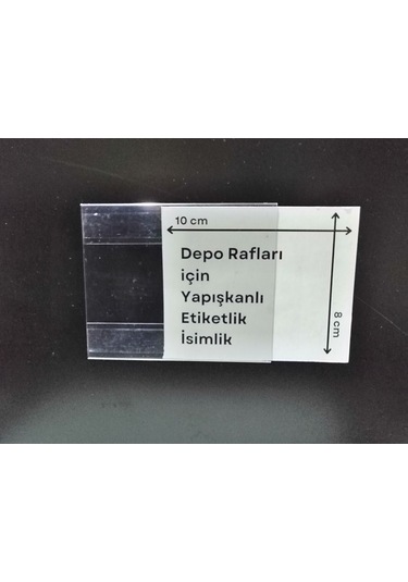 50 Adet C Tipi 8x10 Cm Depo Ürün Etiketliği Şeffaf Yapışkanlı