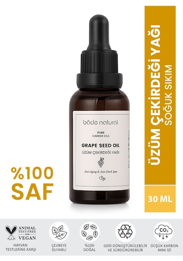 Bade Natural Saf Soğuk Sıkım Üzüm Çekirdeği Yağı 30 ML