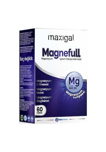 Maxigal Magnefull Magnezyum 60 Tablet