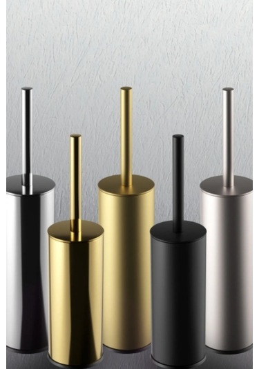 Flat Tuvalet Fırçalık, Duvardan, H25,304k - Parlak Paslanmaz Çelik Gri