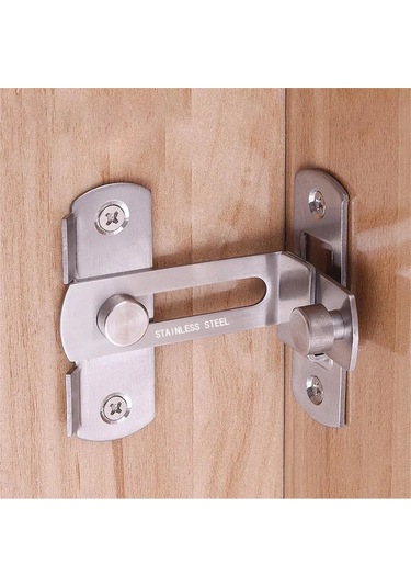 Padalink Stainless Steel 90 Derece Katlanabilir Kilitli Kapı Kancası - 2 Adet Anti-kaçak Filtreli Kilitli Çubuk, Ev Ve Ticari Güvenlik