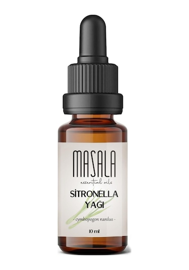 Masala Saf Sitronella Yağı 10 ML - (Citronella Essential Oil) Cymbopogon Nardus