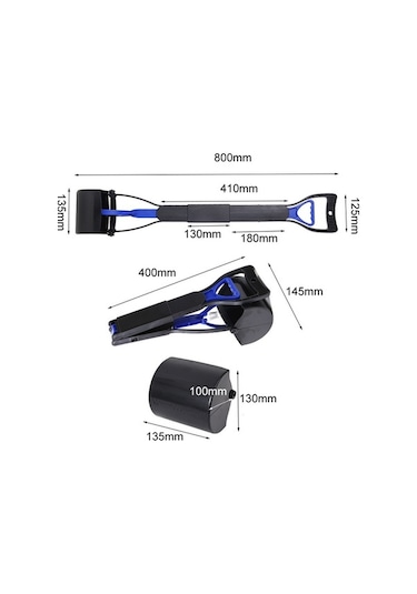 Ulzyvf Katlanır Uzun Saplı Köpek Kaka Küreği - Poşet Ve Saklama Kutusu Dahil Pembe Pembe