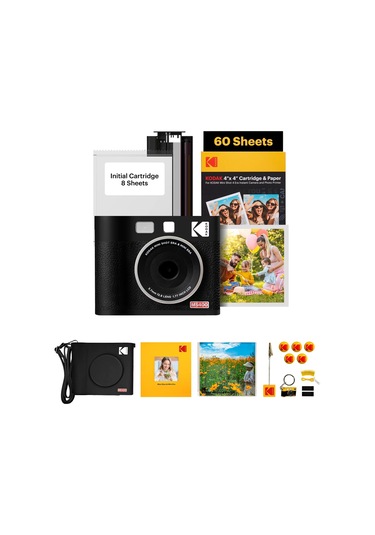 Kodak Mini Shot 4 Era Siyah 4x4 + 60 Yaprak + Aksesuar Kiti