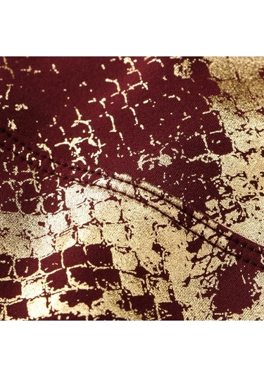 Fortunelane Kadınlar İçin Yüksek Bel Vücut Şekillendirici Yoga Taytları, Sudu Emici, Hızlı Kuruyan, Bronz Renkli Yılan Desenli, 9 Bordo