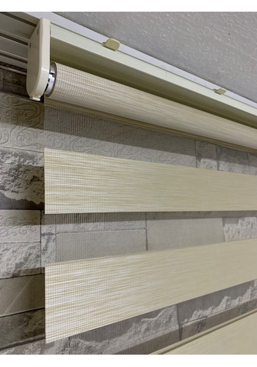 Bambu Krem Renk Zebra Perde (Etekli)