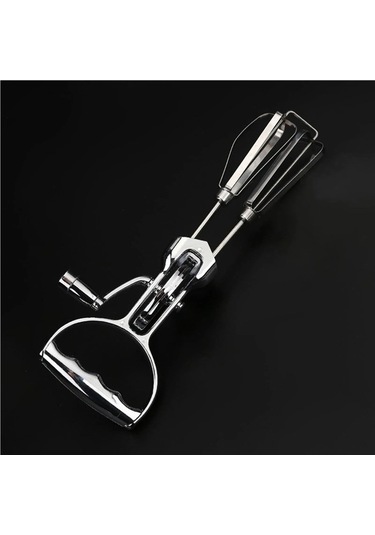 Ulzyvf Paslanmaz Çelik 2 Kafa Yumurta Çırpıcılar Ergonomik El Gümüş Gümüş