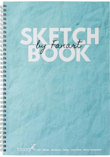 Fanart Academy Sketchbook A4 Spiralli Eskiz Defteri Turkuaz Kapak