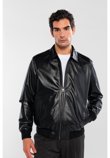 Tamer Tanca Erkek Hakiki Deri Siyah Deri Mont 415 K-873 Erk Dr Mont Sk24/25 Sıyah Dr Siyah