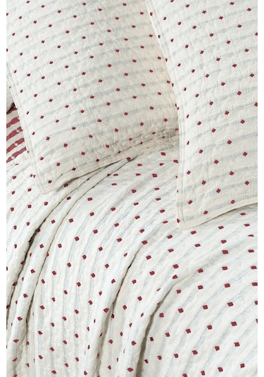 Sarev Marvin Kırmızı Çift Kişilik %100 Pamuk Yatak Örtüsü Seti