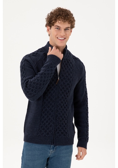 U.s. Polo Assn. Erkek Lacivert Hırka Triko 50294136-vr033 Lacivert