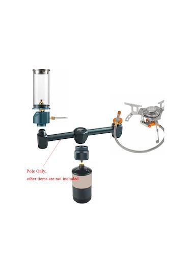 Kamp Sobası Splitter Lindal Vana Propan Tankı Adaptörü Yürüyüş Piknik Barbekü İçin Mavi