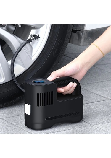 Fochsia Wired 12v Dc Portatif Hava Kompresoru Araba Bisiklet Motorlar Icin Dijital Basinc Olcer