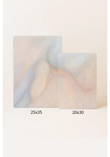 2'li Temperli Cam Kesme Tahtası 20x30 & 25x35 Cm Desenli Antibakteriyel Mutfak Doğrama Camı Pembe