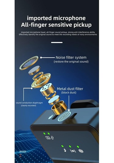 Yaka Mikrofonu Kablosuz Mikrofon Kamera Röportajı İçin Kablosuz