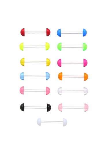 Wezone 13'lü Renkli Akrilik Dikişli Dil Ve Memen Çiti - Alerjiye Duyarsız, Esnek Ve Kolay Kullanim Diğer