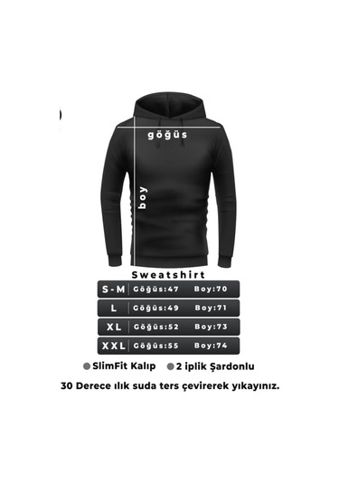 Startmore Ejder Basklı Kapüşonlu Sweat Siyah