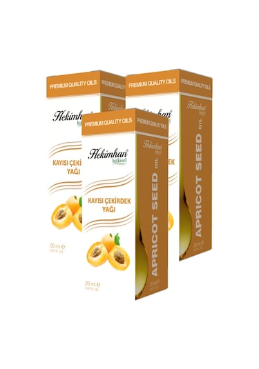 Hekimhan Bitkisel Kayısı Çekirdek Yağı 3 x 20 ML