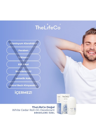 The Lifeco White Cedar Erkek Roll-On Deodorant 60 ML