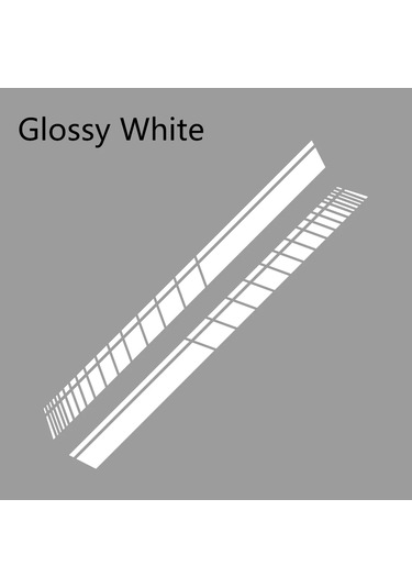 2 Araba Eteği Çıkartma Uzun Çizgili Otomobil Vinil Film Sargılama Çıkartma Ayarlama Glossy White 1 Piece Set