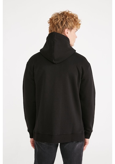 Jp Basıc Full Zıp Sweatshırt Hoodıe Siyah