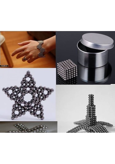 Neodyum Mıknatıs Neo Cube Küp 5mm Stres Topu 216 Adet