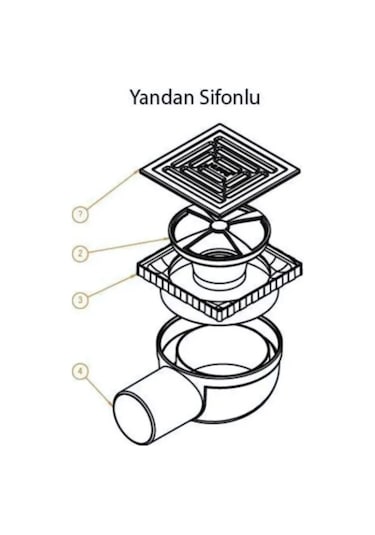 Hüppe Master X Yalıtımsız Noktasal Su Gideri 10x10 Mat Yndn