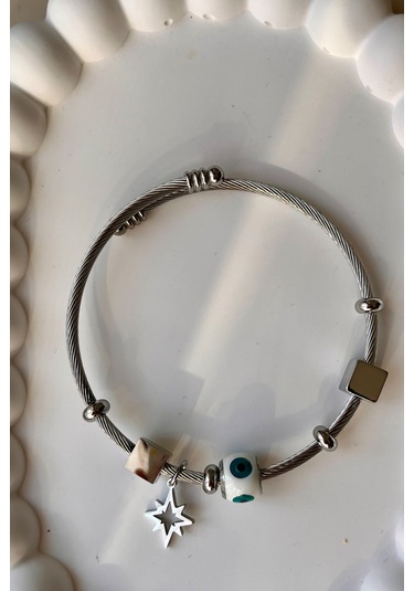 Fubena 316l Damga Sallantılı Çelik Bileklik Çelik