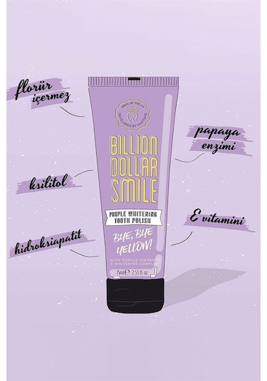 Billion Dollar Smile Purple Whitening Beyazlatıcı Diş Macunu 75 ML