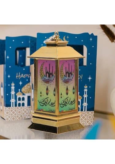 Ramazan Temalı Küçük Kare Kubbe Led Lamba Diğer