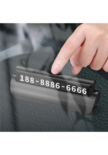 Siyah-gizli Aydınlık Araç Telefonu Plaka Otomatik Etiket Gece Lambası Oto Styling İçin Arabada Telefon Numarası Geçici