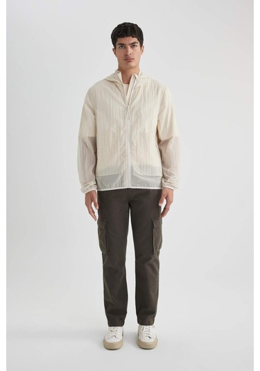 DeFacto Regular Fit Kapüşonlu Yağmurluk Fermuarlı Cepli - B5588AX24SPER42