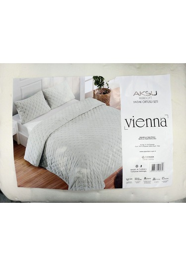 Aksu Soft Vienna Çift Kişilik Yatak Örtüsü Seti 220x240 -kemik Kemik