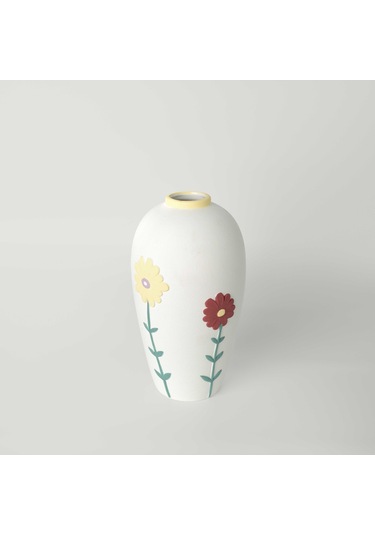 Linens Liva 14x15x27 Cm Vazo Beyaz Beyaz