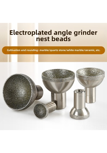 Hombey Mermer Oyma Ve Parlatma Aracı - Köşe Fırçası İçin 35mm Elektroplated Elmas Kaplama Yuvarlak Taş Kesici Ucu