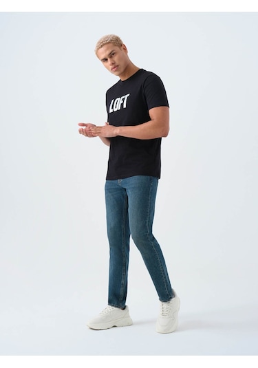 Loft Regular Fit Siyah Erkek T-shirt Lf2038558 Siyah